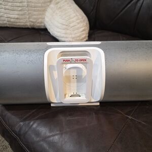 Silver and White Boombox